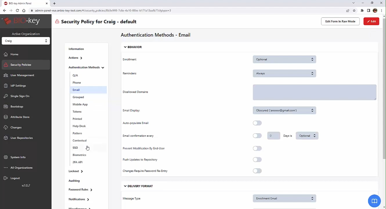 Idass Admin View - PortalGuard Administrator View